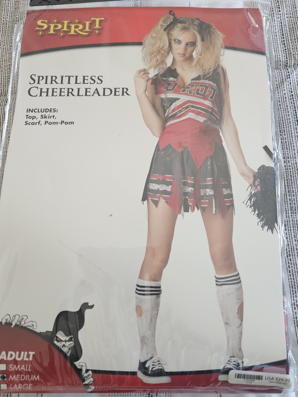 Spiritless Cheerleader Costume - Red & Black Cheer Set - Picture 1 of 2
